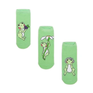 Cropp - 3 pack skarpetek z żabami - zielony