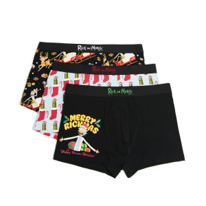 Cropp - 3 pack świątecznych bokserek Rick i Morty - czarny