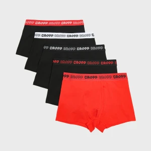 Cropp - 5 pack bokserek basic - czerwony