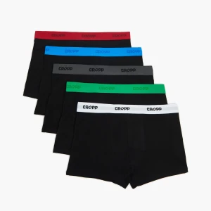 Cropp - 5 pack czarnych bokserek - czarny