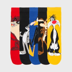 Cropp - 5 pack skarpet Looney Tunes - wielobarwny