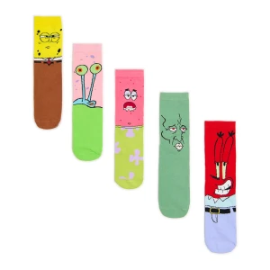 Cropp - 5 pack skarpet SpongeBob Kanciastoporty - wielobarwny