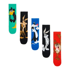 Cropp - 5 pack skarpet z postaciami Looney Tunes - wielobarwny