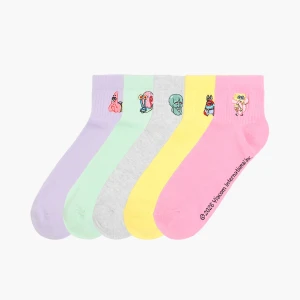 Cropp - 5 pack skarpet z postaciami serii SpongeBob - wielobarwny
