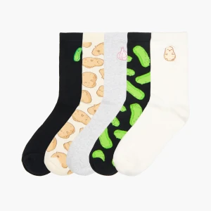 Cropp - 5 pack skarpet z warzywnym motywem - wielobarwny
