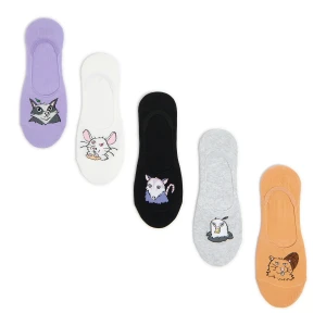 Cropp - 5 pack skarpet ze zwierzętami - wielobarwny