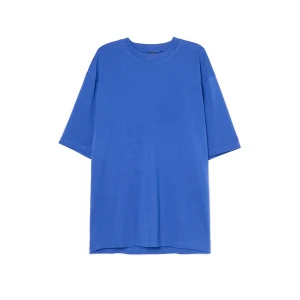 Cropp - Basicowa niebieska koszulka comfort - niebieski