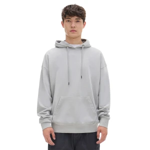 Cropp - Basicowa szara bluza z kapturem - jasny szary