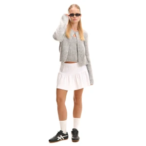 Cropp - Bawełniana biała spódnica mini - biały