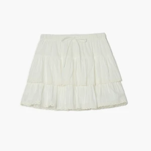 Cropp - Bawełniana biała spódnica mini - biały