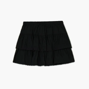 Cropp - Bawełniana czarna spódnica mini - czarny