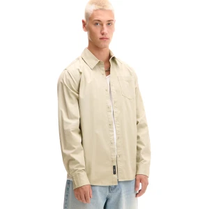 Cropp - Bawełniana jasnoszara koszula - jasny szary