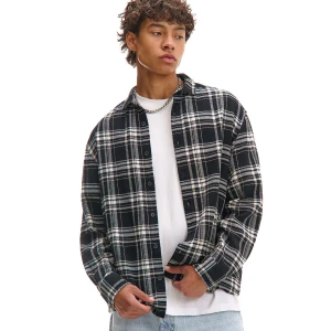 Cropp - Bawełniana koszula w kratę - czarny