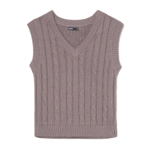 Cropp - Bawełniana szara kamizelka - szary