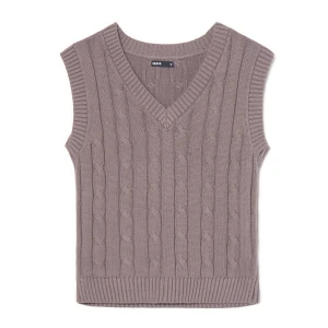 Cropp - Bawełniana szara kamizelka - szary