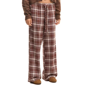 Cropp - Bawełniane spodnie w kratę - brązowy