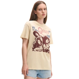Cropp - Beżowa koszulka Queen - beżowy