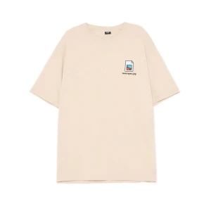 Cropp - Beżowa koszulka z haftem jpg - beżowy