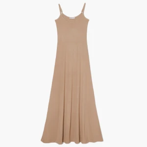 Cropp - Beżowa sukienka maxi z wiskozą - beżowy