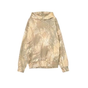 Cropp - Beżowa wzorzysta bluza z kapturem UNISEX - beżowy