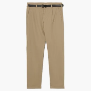 Cropp - Beżowe chinosy slim z paskiem - beżowy