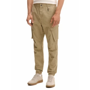 Cropp - Beżowe joggery multicargo - beżowy