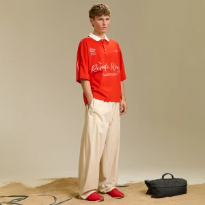 Cropp - Beżowe spodnie baggy - kremowy