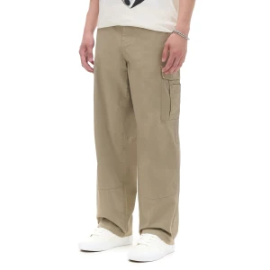 Cropp - Beżowe spodnie wide leg - beżowy