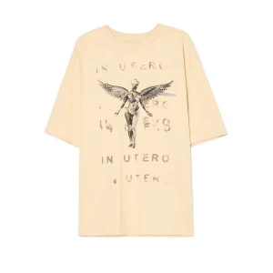 Cropp - Beżowy T-shirt Nirvana - beżowy