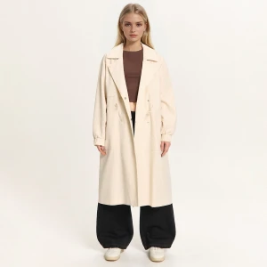 Cropp - Beżowy trencz - beżowy