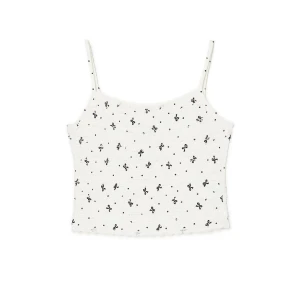 Cropp - Biała bluzka w groszki i wstążki - biały