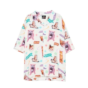 Cropp - Biała koszula z kocim motywem UNISEX - biały