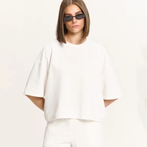 Zdjęcie produktu Cropp - Biała koszulka basic typu boxy - biały