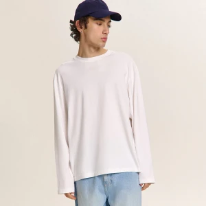 Cropp - Biała koszulka longsleeve comfort - biały