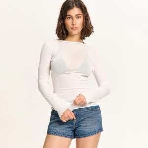 Zdjęcie produktu Cropp - Biała koszulka longsleeve z modalem - biały