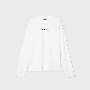 Cropp - Biała koszulka longsleeve z napisem - biały