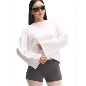 Cropp - Biała koszulka oversize - biały