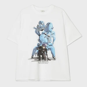 Cropp - Biała koszulka oversize z nadrukiem Ghost In The Shell - biały