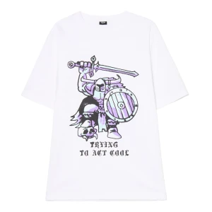 Cropp - Biała koszulka z dużą grafiką - biały