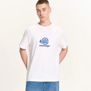 Cropp - Biała koszulka z motywem wiadomości - biały