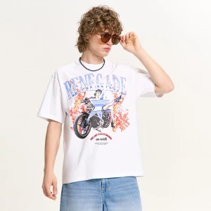 Zdjęcie produktu Cropp - Biała koszulka z retro nadrukiem - biały