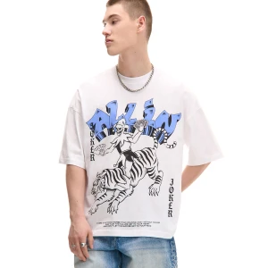 Zdjęcie produktu Cropp - Biała koszulka z unikatowym nadrukiem - biały