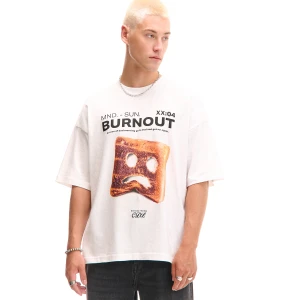 Cropp - Biała koszulka ze spalonym tostem - biały