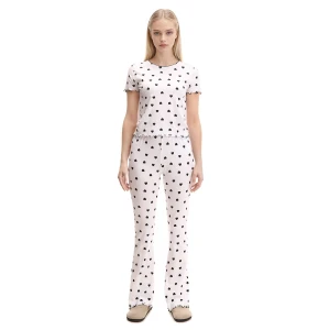 Cropp - Biała piżama w serduszka - biały