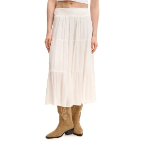 Cropp - Biała spódnica maxi z wiskozy - biały