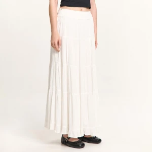 Cropp - Biała spódnica maxi z wiskozy - biały