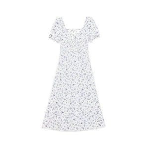 Cropp - Biała sukienka maxi w kwiaty - biały