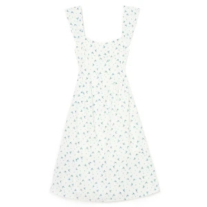 Cropp - Biała sukienka midi w kwiaty - biały