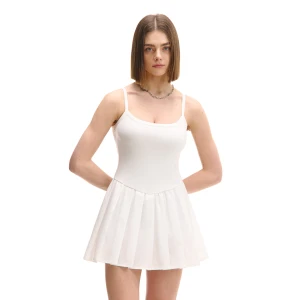 Cropp - Biała sukienka mini z wiskozą - biały