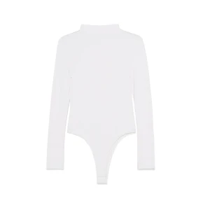 Cropp - Białe body z długim rękawem - biały